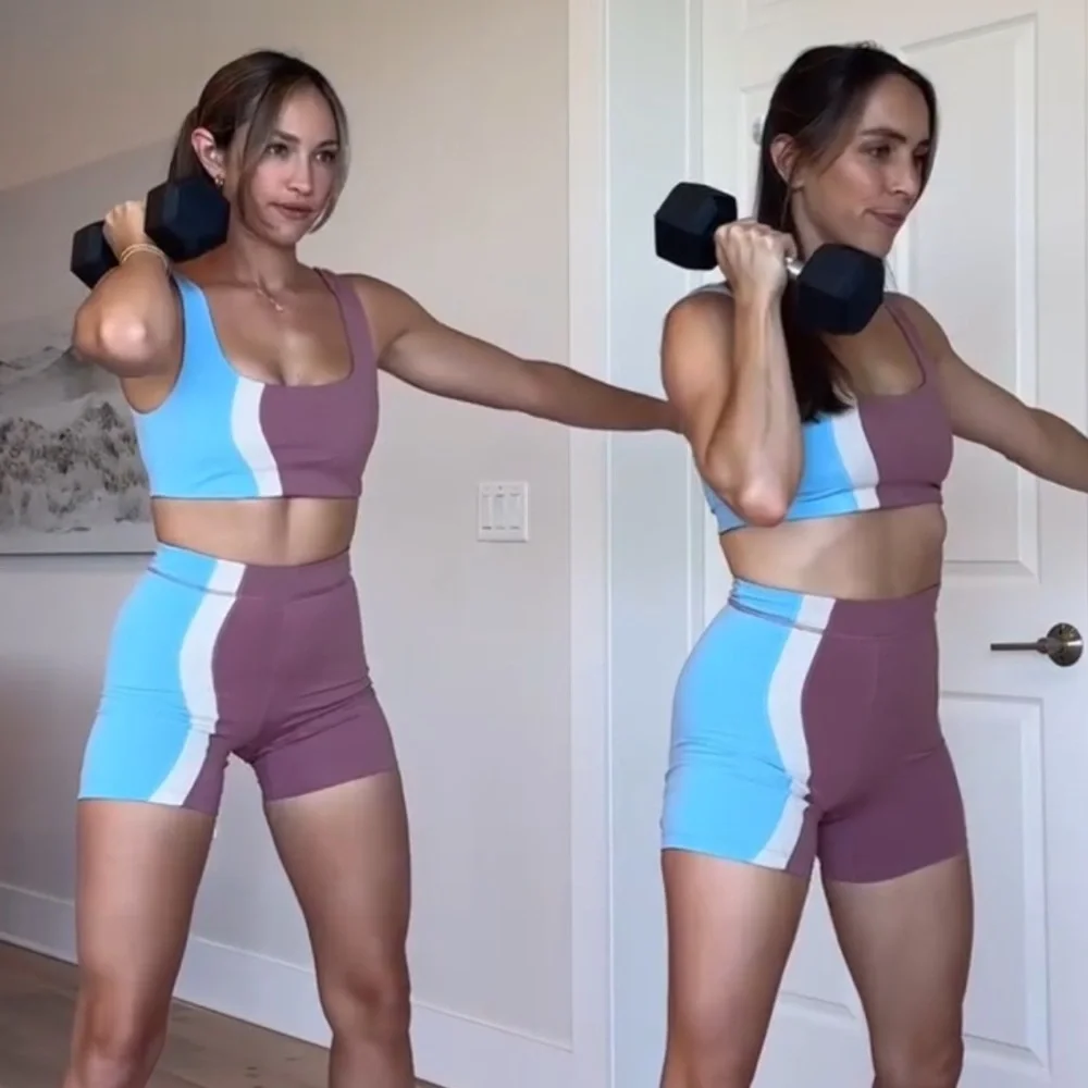 L*Space Women's Pink and Blue Shorts - Picture 1 of 5